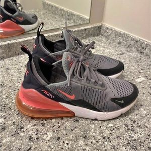 NIKE air max 270 GS smoke grey/hyper pink
